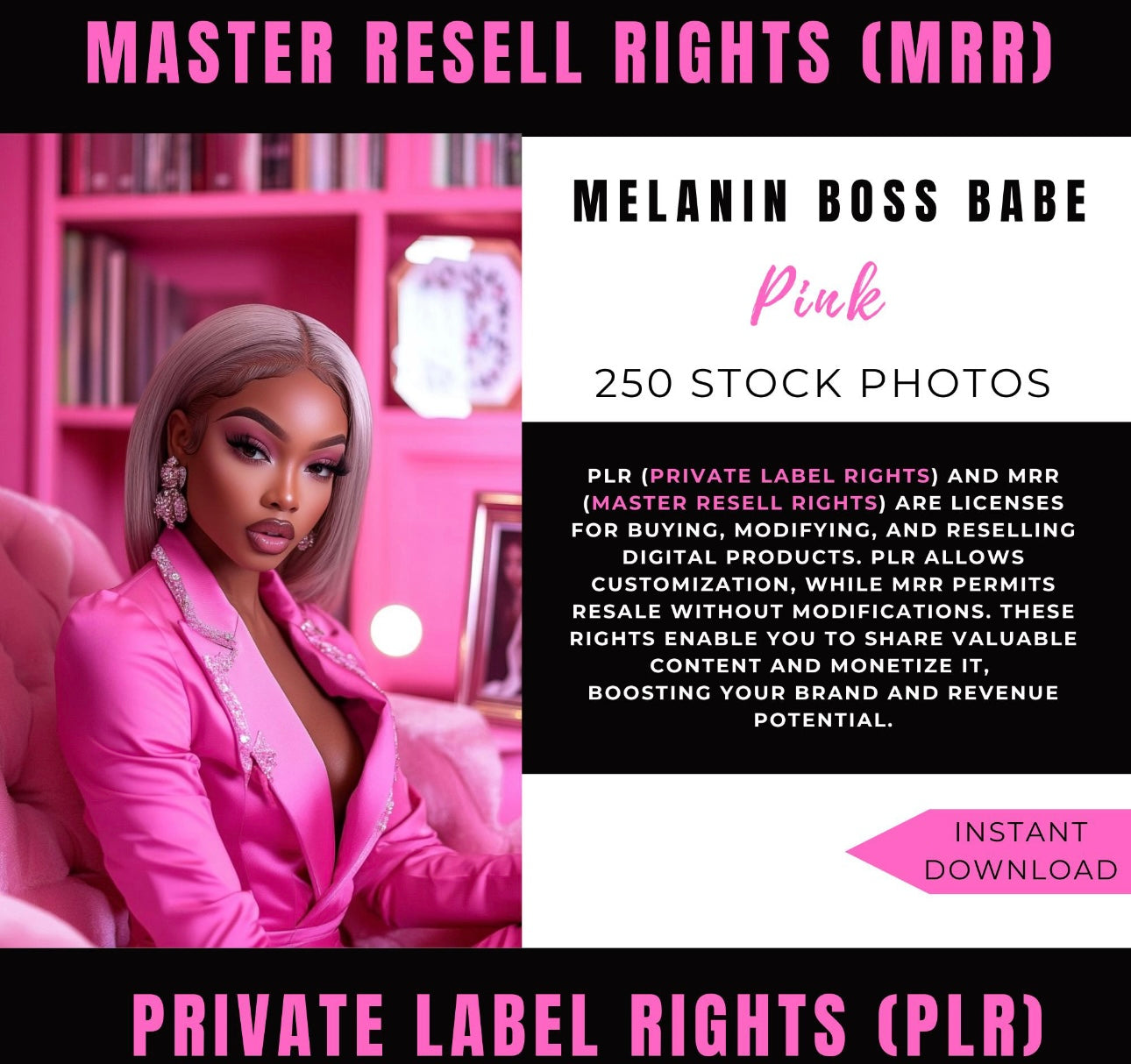 200 Melanin Boss Babes (Pink Collection)