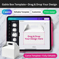Blank gavel box Canva editable template