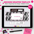 Canva editable template snickers wrapper